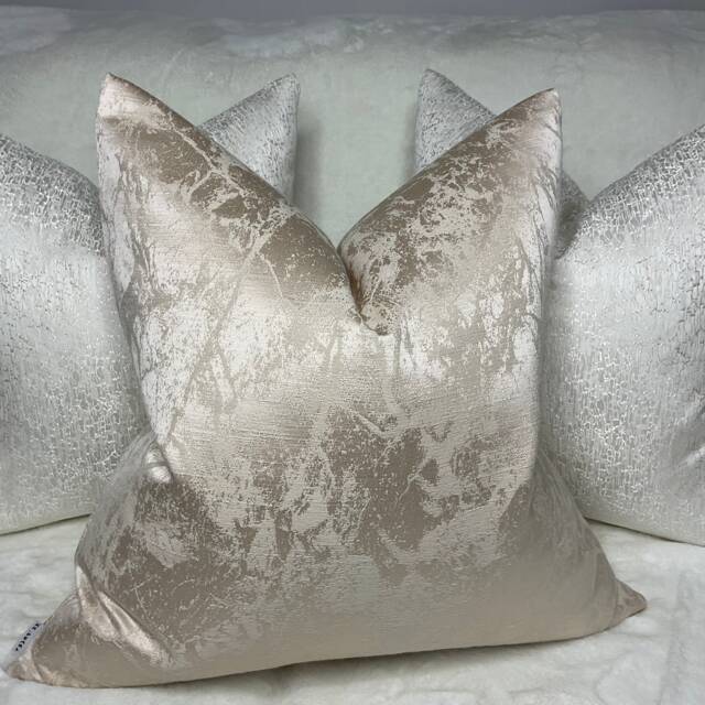 Megan Luxury Textured Marble Effect, Cushion Cover, Pillow Throw Pillow, Sofa Bed Or Throw, Designer Fabric Bill Beaumont Oyster - image 1