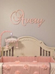 Baby Name Signs For Nursery Girl Wooden Wall Letters Decor Sign - thumbnail 4