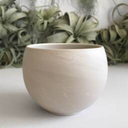 Ceramic Round Planter, Pots For Plants, Bowl Indoor Plant Pot, Succulent Beige Planter Cactus, Tabletop Pot Small & Large - thumbnail 3