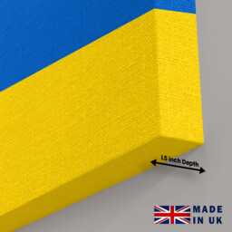 Ukraine Flag Canvas Wall Art Ukrainian Patriotic National Pride Support Freedom Hanging Work Homeware Bedroom Living Area Decor - thumbnail 3