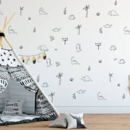 Kids Dinosaur Wall Stickers, Decals, Childrens Nursery Art, Dino Stickers - thumbnail 2