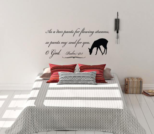 "Vinyl Wall Decal ""As A Deer...psalm 421" - image 1