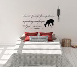 "Vinyl Wall Decal ""As A Deer...psalm 421" - thumbnail 1