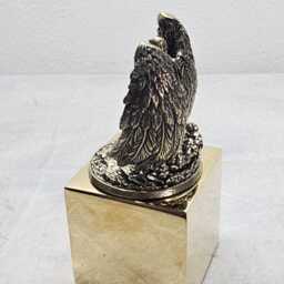 Brass Archangel Statue With Spread Wings, Metalwork Collector's Item - thumbnail 2