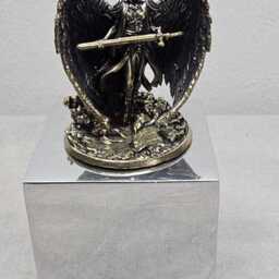 Brass Archangel Statue With Spread Wings, Metalwork Collector's Item - thumbnail 4