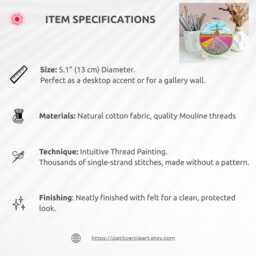 Dutch Landscape Tulip Fields & Windmill Home Decor - Travel Lover Gift Hand Embroidery Art Spring Netherlands Floral Wall Art - thumbnail 3