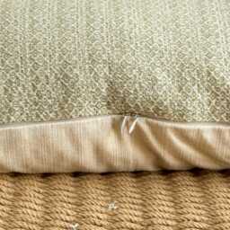 "Woven Lumbar Pillow Cover Green Cotton Boho Home Decor - 14"" X 36" - thumbnail 3