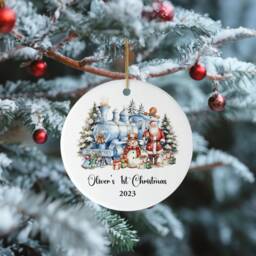Train First Christmas Bauble, Traditional Hanging Decoration, Baby's Christmas, Baby Gift - thumbnail 2