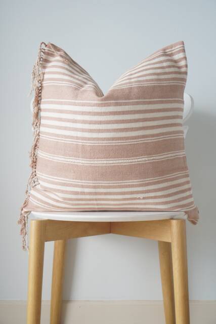 Brown Tribal Hemp Hand Woven Natural Dye Color Hmong Lumbar Pillow Cover - image 1