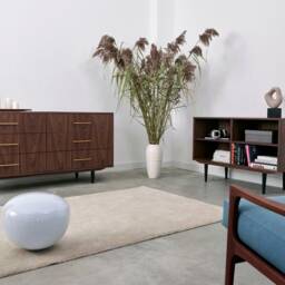 Mid-Century Sideboard, Bookshelf, Bookcase, Gramophone Stand, Dresser, Commode, Credenza Made Of Walnut Vaneer - Livlo O-R01 - thumbnail 3