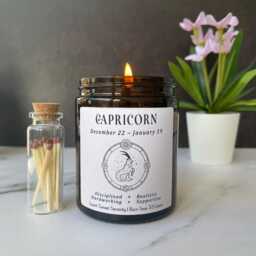 Capricorn Star Sign Gift Candle, Star Zodiac Astrology Gift, Customised - thumbnail 3