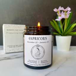 Capricorn Star Sign Gift Candle, Star Zodiac Astrology Gift, Customised - thumbnail 1