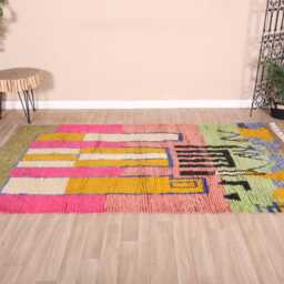 Authentic Moroccan Boujaad Rug 5x8 Ft - thumbnail 2