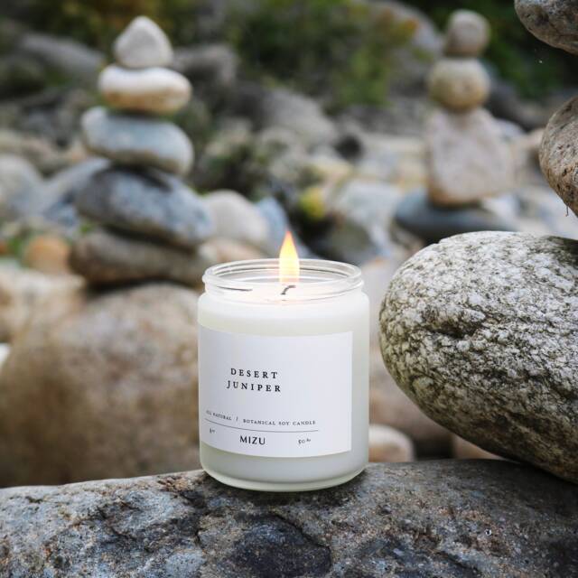 Desert Juniper Essential Oil Candle - All Natural Modern - image 1