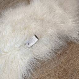 Ivory Luxury Tibetan Sheepskin Throw - thumbnail 4