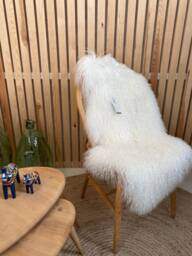 Ivory Luxury Tibetan Sheepskin Throw - thumbnail 1