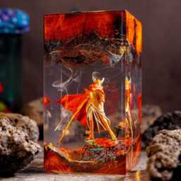 Blade Of Mi.qu .ella Resin Lamp - 3Ld3N R1Ng Inspired Diorama Night Light - Fantasy Gamer Decor Handmade Gift For Gamers - thumbnail 2