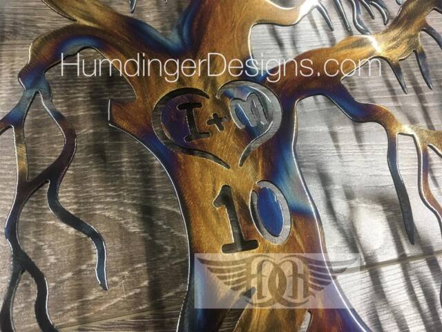 9Th Anniversary - Willow Gift - Tree Of Life Willow Wall Decor Custom Personalized Carve Your Initials - image 1