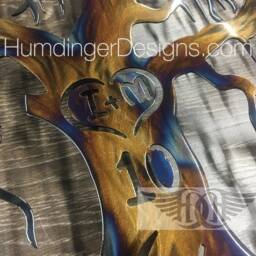 9Th Anniversary - Willow Gift - Tree Of Life Willow Wall Decor Custom Personalized Carve Your Initials - thumbnail 4