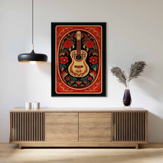 Mexican Print, Poster, D??cor, Latin American Art, Vintage Retro Large Print - image 1