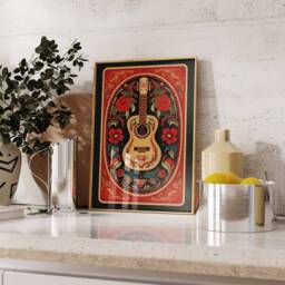Mexican Print, Poster, D??cor, Latin American Art, Vintage Retro Large Print - thumbnail 3