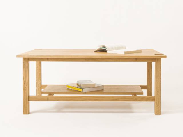 Unique Living Room Japanese Style Coffee Table, Center Table Solid Oak Japandi Minimalistic - image 1