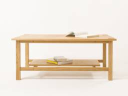 Unique Living Room Japanese Style Coffee Table, Center Table Solid Oak Japandi Minimalistic - thumbnail 1