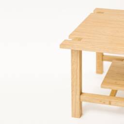 Unique Living Room Japanese Style Coffee Table, Center Table Solid Oak Japandi Minimalistic - thumbnail 2