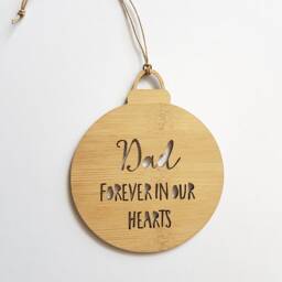 Personalised Remembrance Christmas Bauble Decoration-Ornament-Christmas Tree-Gift-Christmas Gift-Wooden-Teachers Gift-Kris Kringle-Gift - thumbnail 3