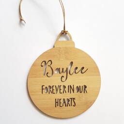 Personalised Remembrance Christmas Bauble Decoration-Ornament-Christmas Tree-Gift-Christmas Gift-Wooden-Teachers Gift-Kris Kringle-Gift - thumbnail 2