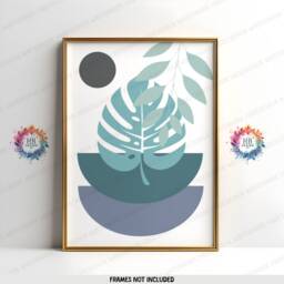 Blue Boho Prints - Set Of 3 Wall - Ocean Decor Living Room Posters Bedroom Artwork Home Hangings Botanicals - thumbnail 3