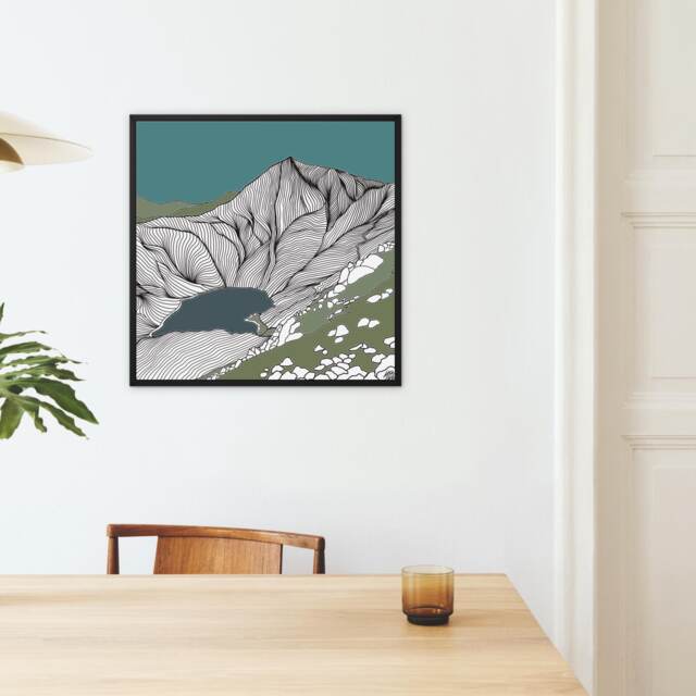 Yr Wyddfa, Snowdon Mountain Canvas Print Welsh Art By Lisa Reeve - image 1