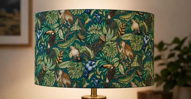 Congo Lagoon Jungle Drum Lampshade Ceiling Light/Table Lamp Pendant - image 1