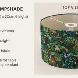 Congo Lagoon Jungle Drum Lampshade Ceiling Light/Table Lamp Pendant - thumbnail 3