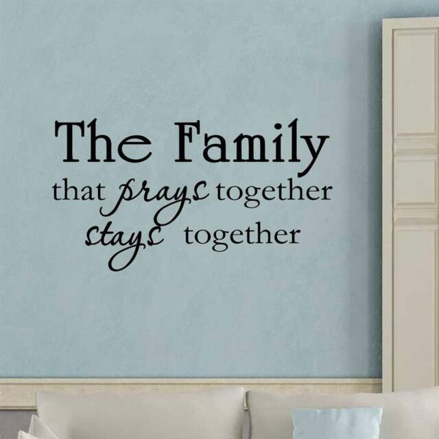 The Family That Prays Together Stays Christian Religious Vinyl Wall Art Decal Quote Home Decor Vwaq - image 1