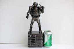 One-Of-A-Kind Metal Turtle Boy Sculpture, Industrial Fantasy D??cor, Birthday Gift For Him - thumbnail 1