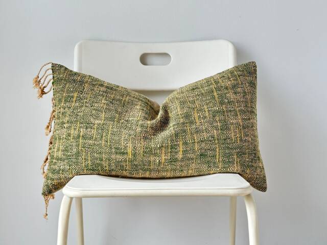 Tribal Hemp Hand Woven Natural Dye Color Pillow Cover - image 1