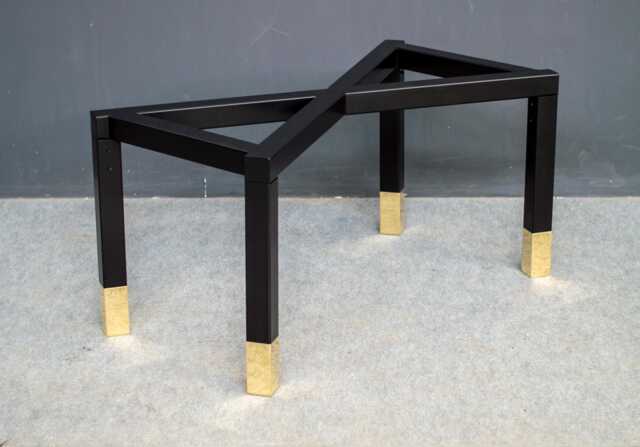 "Modern Brass - Steel Table Base - Customizable Dining 28'' H X 28"" W 72" - image 1
