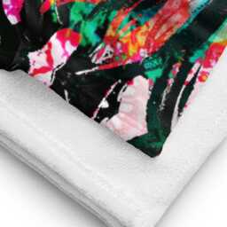 Tropical Brush Stroke Beach Towel - Abstract Pattern Design Soft Terry Cloth Bath & Spa - thumbnail 4