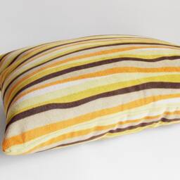 Velvet Decorative Pillow Cover 14'' X 20'' Lumbar Pillow Orange, Mustard Yellow, Brown, Cream - thumbnail 4