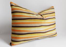 Velvet Decorative Pillow Cover 14'' X 20'' Lumbar Pillow Orange, Mustard Yellow, Brown, Cream