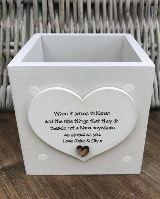 Nana Personalised Flower/Plant Pot Gift Nana Granny Nan Nannie Grandma Gran Nanna Or Any Name. Shabby Chic Style Birthday Christmas Etc - image 1