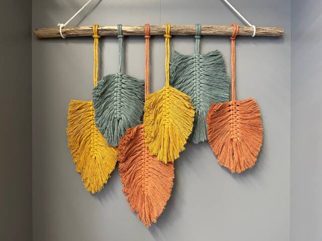 Macrame Feather Wall Hanging - Macrame Home Decor - image 1