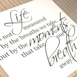 Life Quote Wall Art, Life Decor, Is Not Measured Sticker, Inspirational Quotes - thumbnail 2