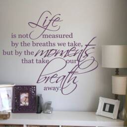 Life Quote Wall Art, Life Decor, Is Not Measured Sticker, Inspirational Quotes - thumbnail 3