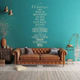 Philippians 48 Bible Verse Wall Decal - Christian Home Decor - thumbnail 2