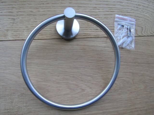 Satin Stainless Steel Bathroom Accessories Towel Ring Toilet Roll Holder Stand Robe Hook - image 1