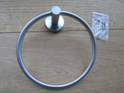 Satin Stainless Steel Bathroom Accessories Towel Ring Toilet Roll Holder Stand Robe Hook