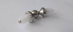 Bay Window Shiny Silver Curtain Pole Connector 25mm /19mm /16mm - Pack Of 1