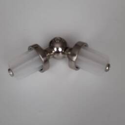Bay Window Shiny Silver Curtain Pole Connector 25mm /19mm /16mm - Pack Of 1 - thumbnail 4
